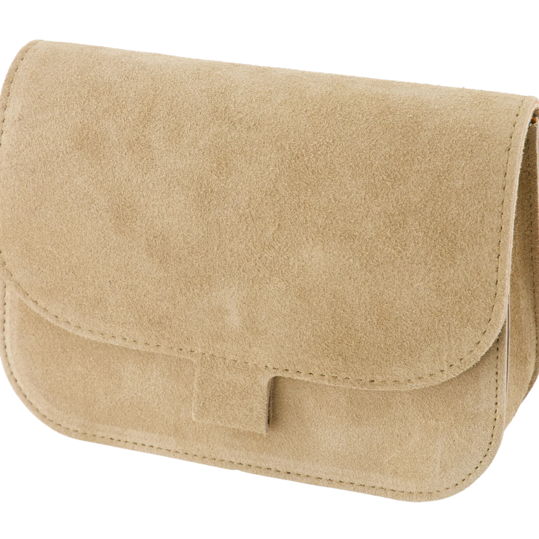 Shoulder bag Rimke Suede | Light Taupe