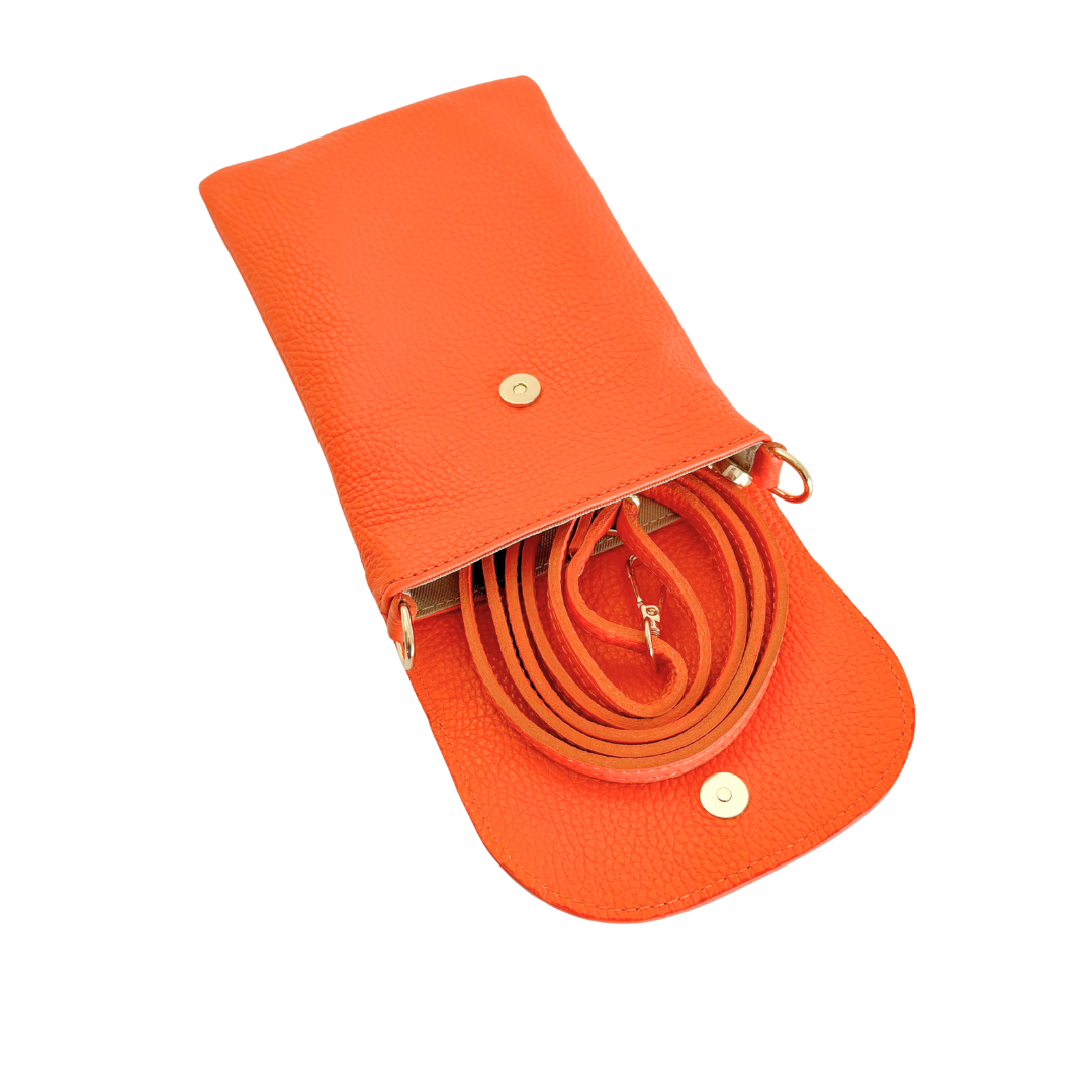 Handytasche Maike (Leder) 2 Fächer | Grasgrün