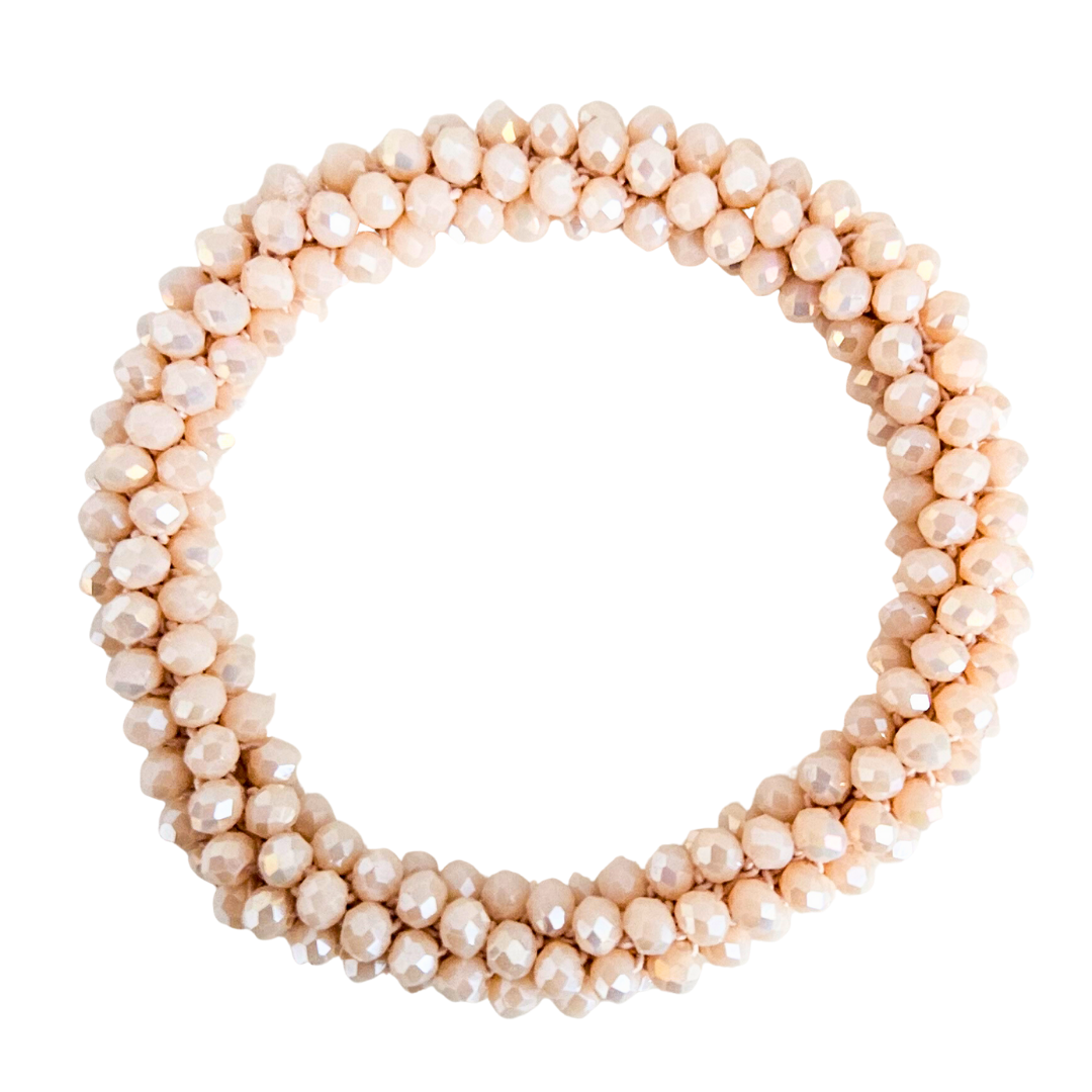Roll On Facet Armband | Ivory