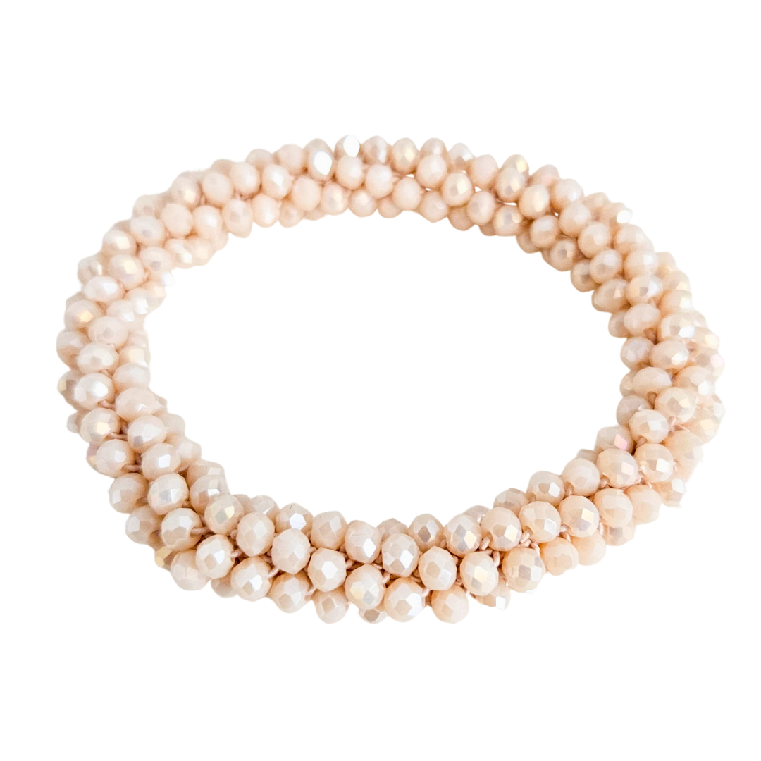 Roll On Facet Armband | Ivory