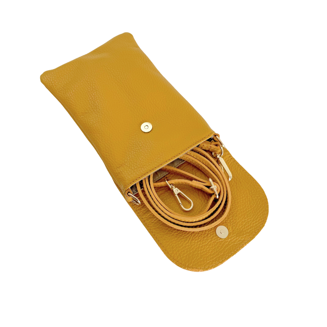 Handytasche Maike (Leder) 2 Fächer | Grasgrün