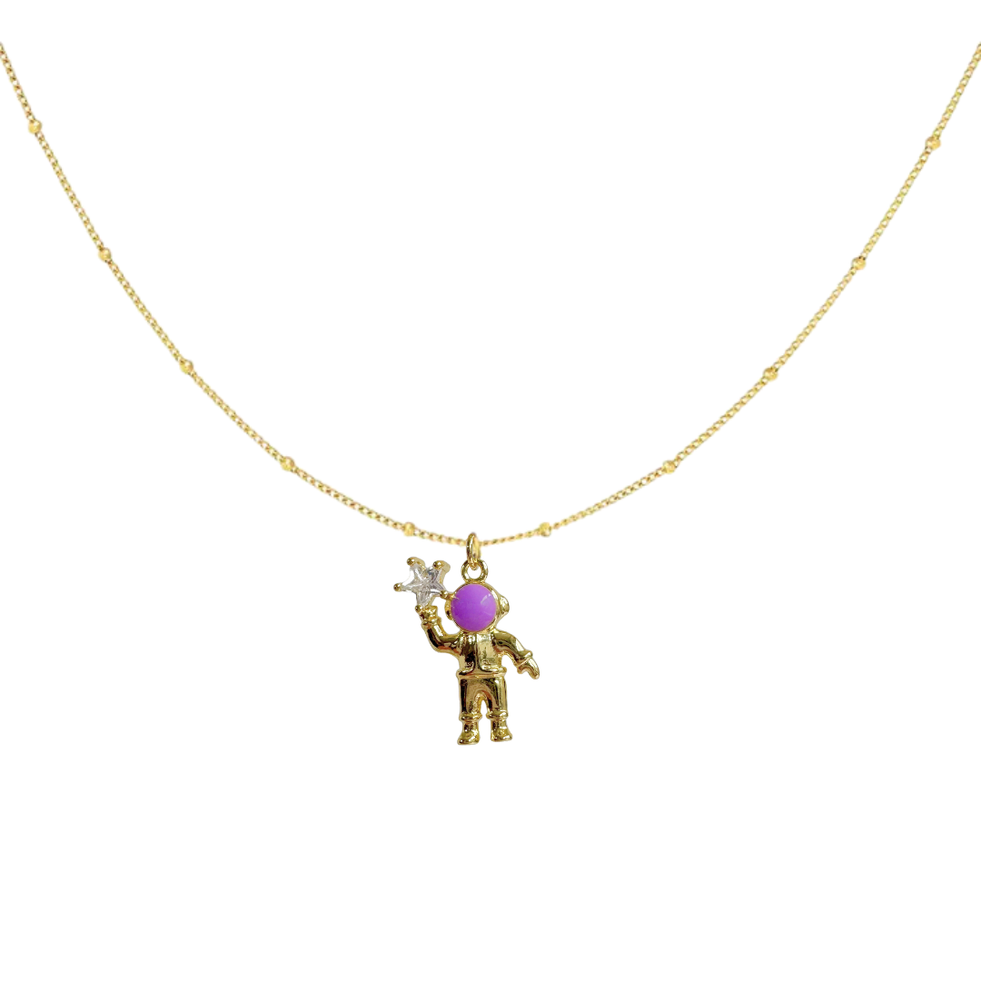 Spaceman Necklace | Purple