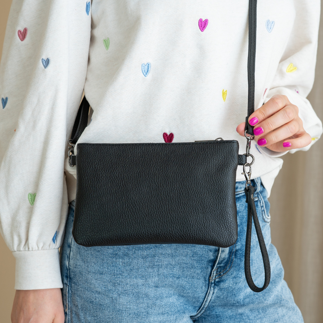 Schoudertas/Clutch Niene | Zwart