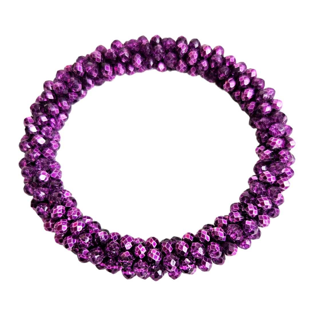 Facet Rol Armband | Plum Purlple