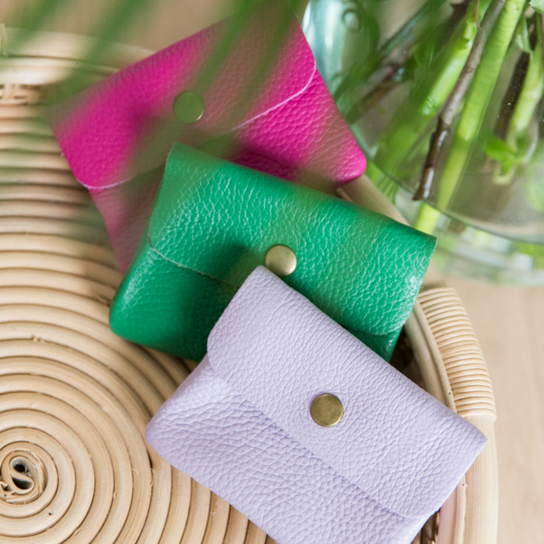 Ledergeldbörse | Fuchsie