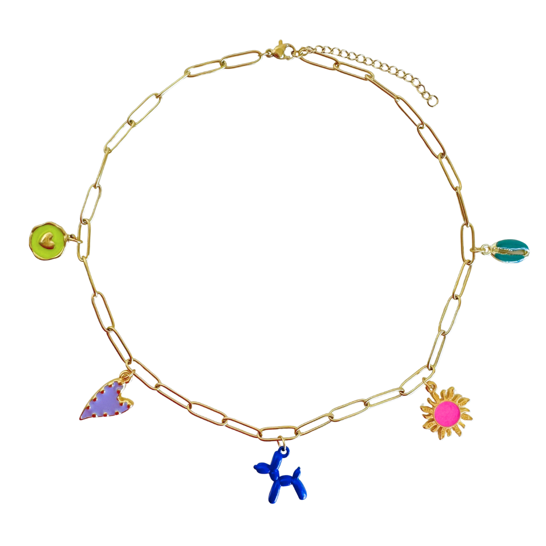 Schakelketting met bedels | Balloon Dog Kobalt