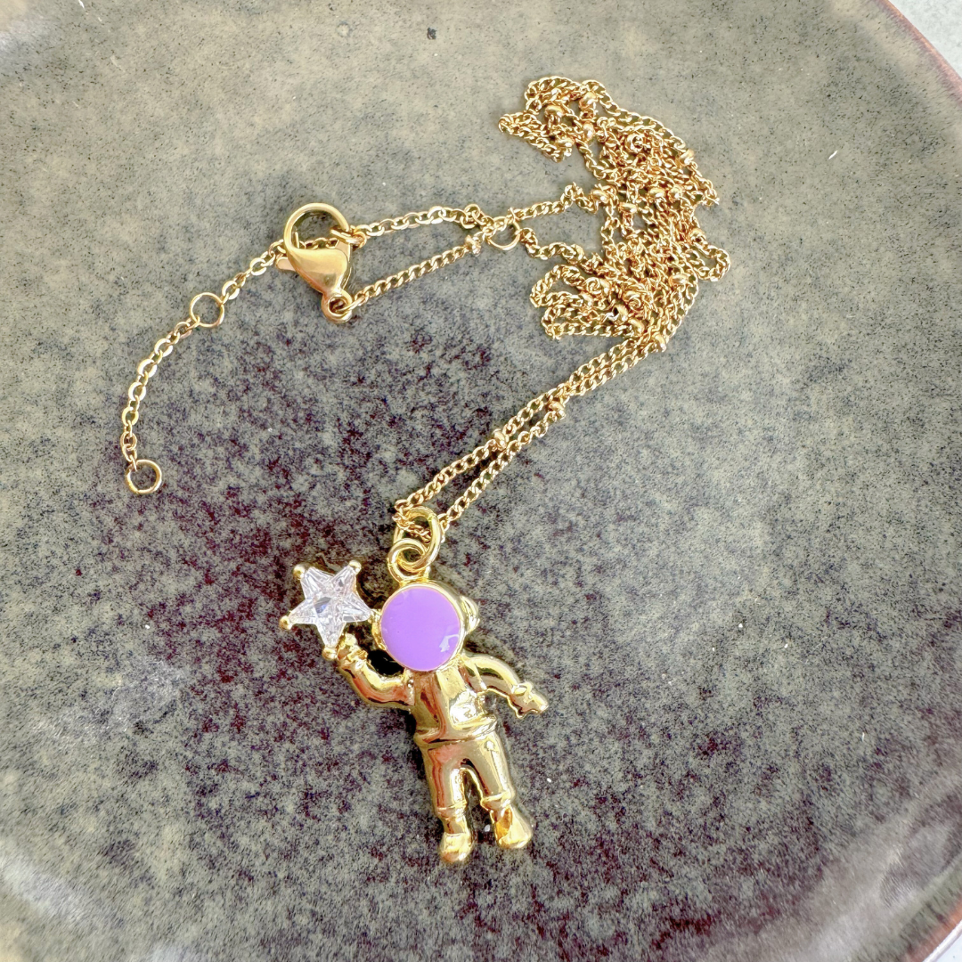 Spaceman Necklace | Purple
