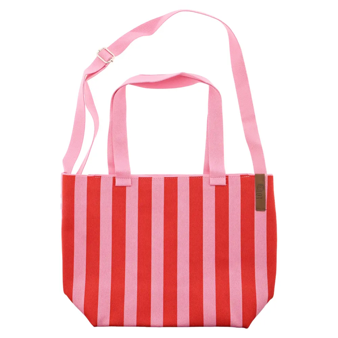 SALE | Tas Mara | Streep Roze-Koraal