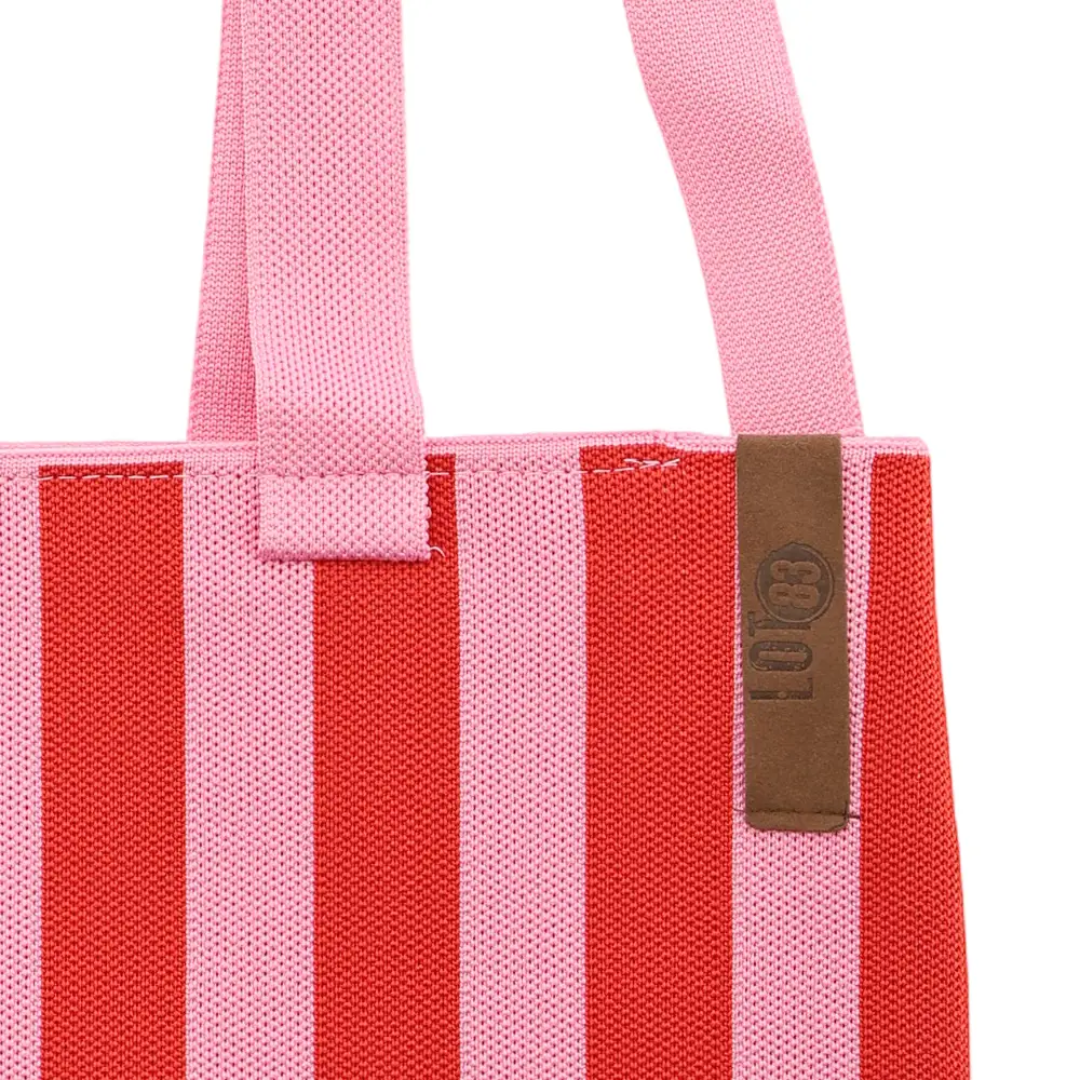 SALE | Tas Mara | Streep Roze-Koraal