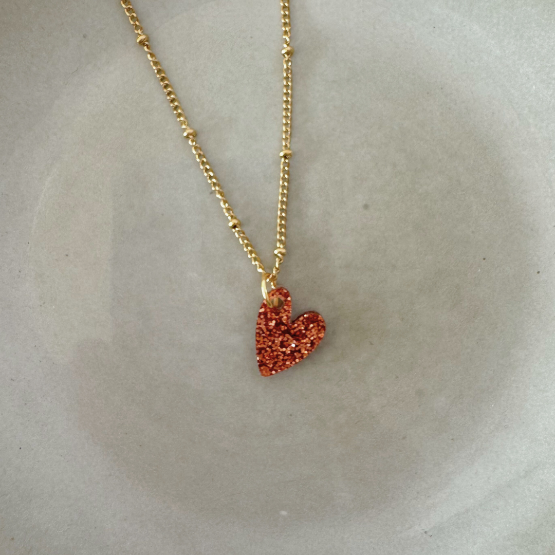 Ketting Lume Charms Festive | Heart - Copper