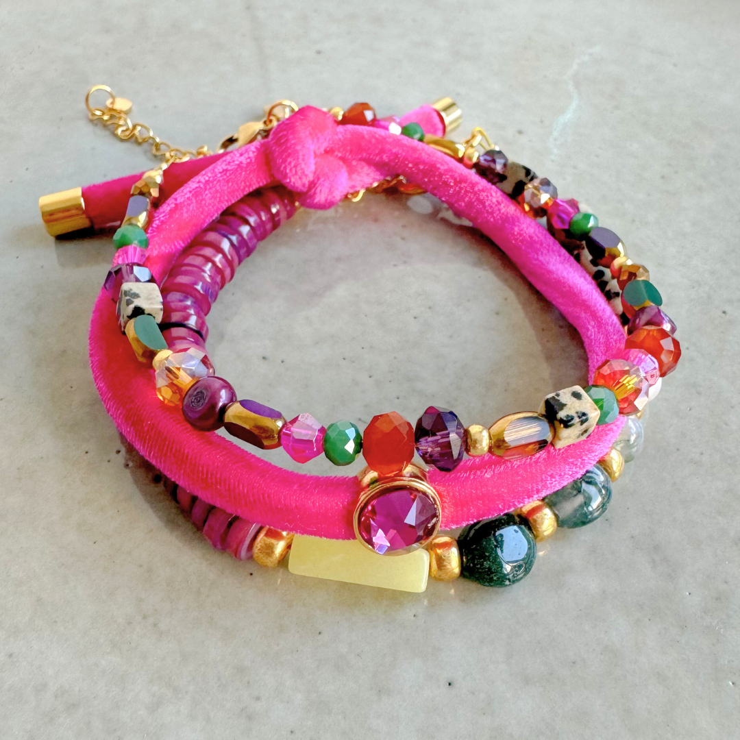 Velvet Bracelet | Magenta