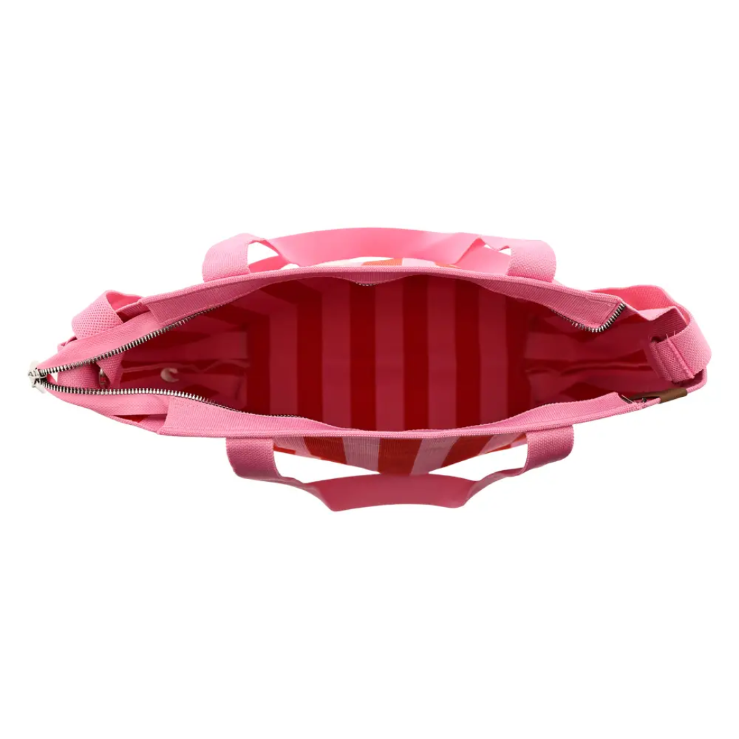 SALE | Tas Mara | Streep Roze-Koraal