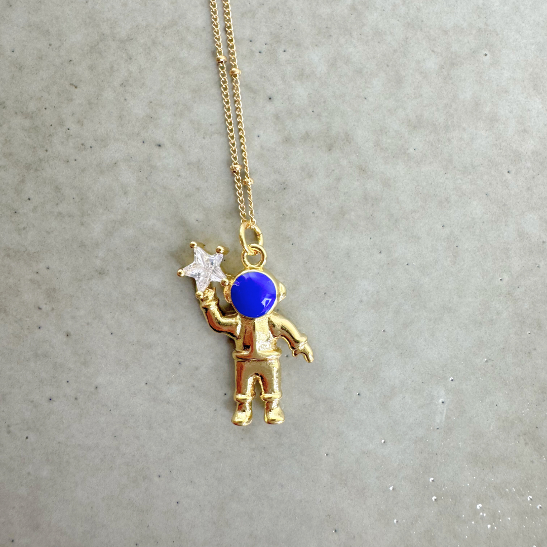 Spaceman Necklace | Blue