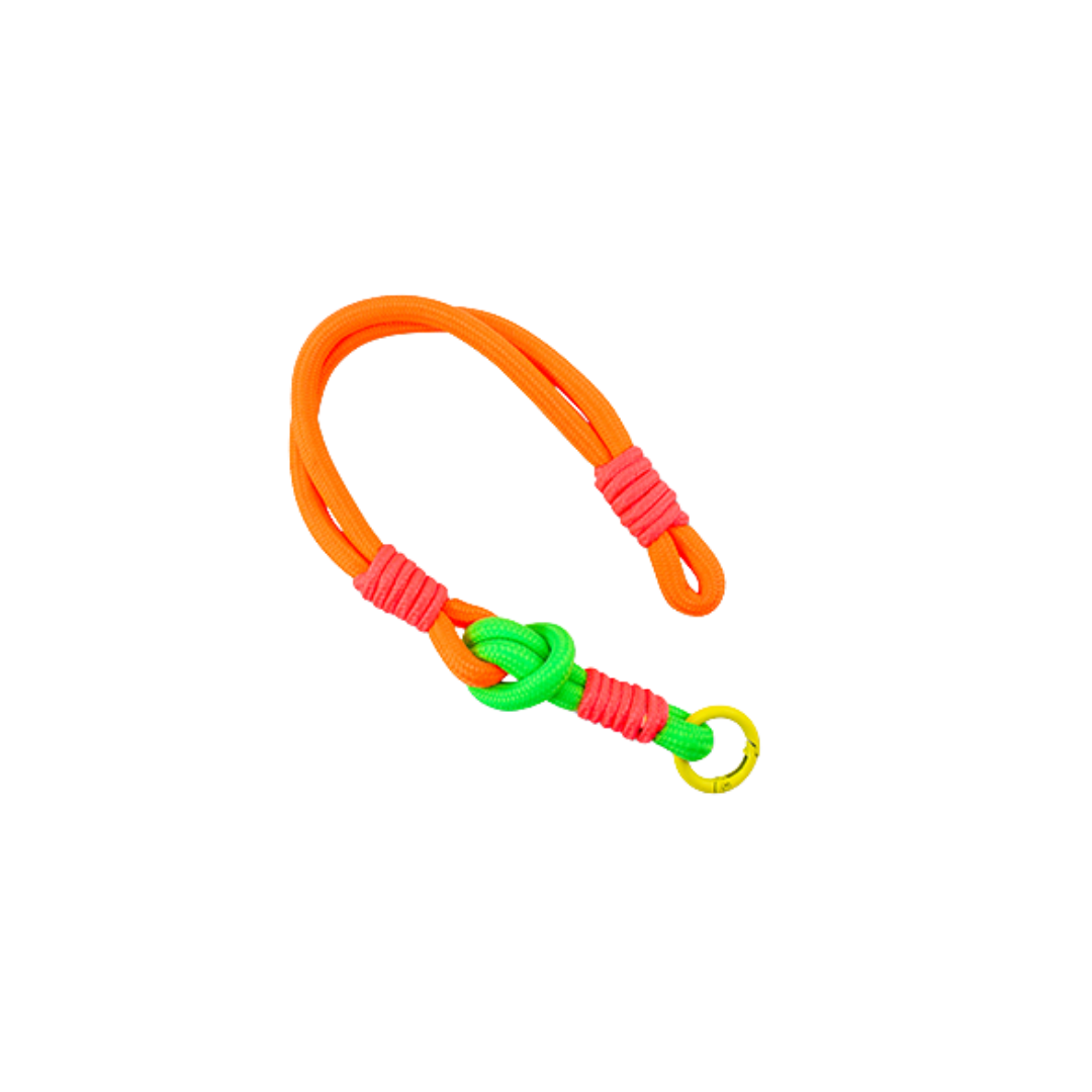 Telefoonkoord Kort | Neon Oranje-Groen-Roze