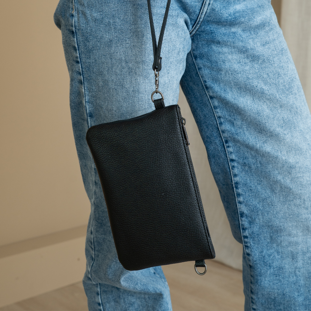 Schoudertas/Clutch Niene | Zwart