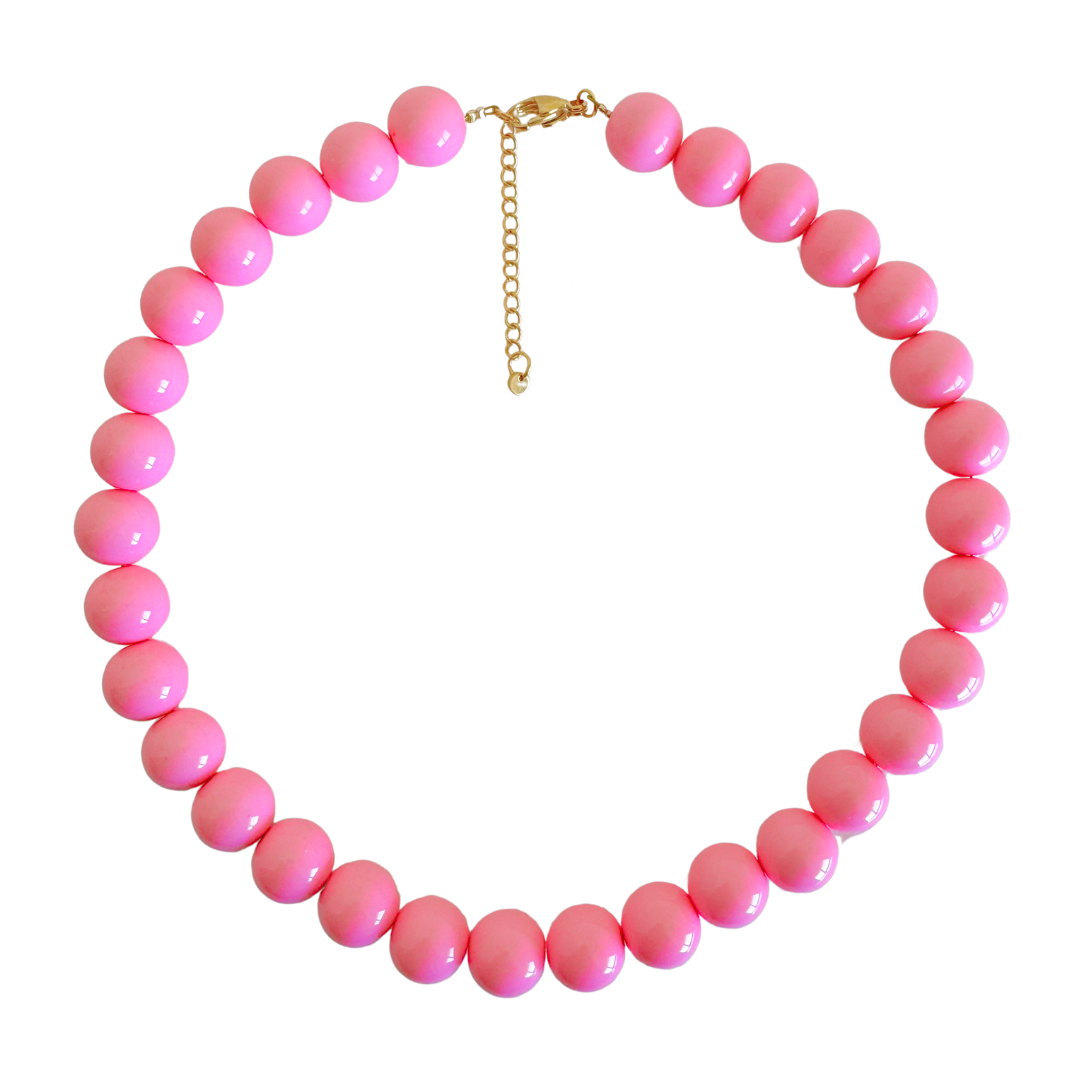 Bold Beads Ketting | Candy Pink - 14 mm