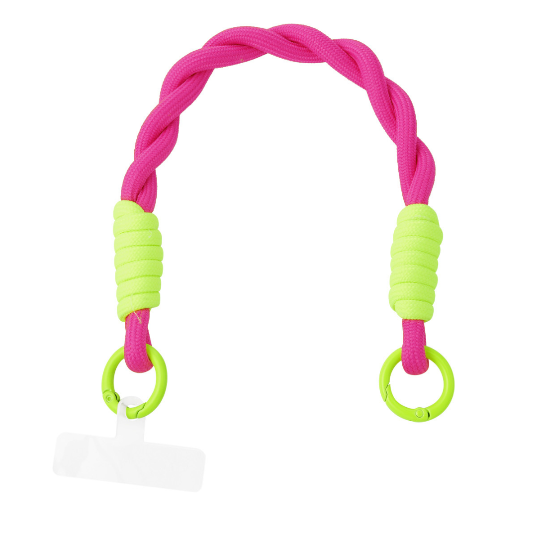 Telefonkabel gedreht kurz | Rosa Gelb