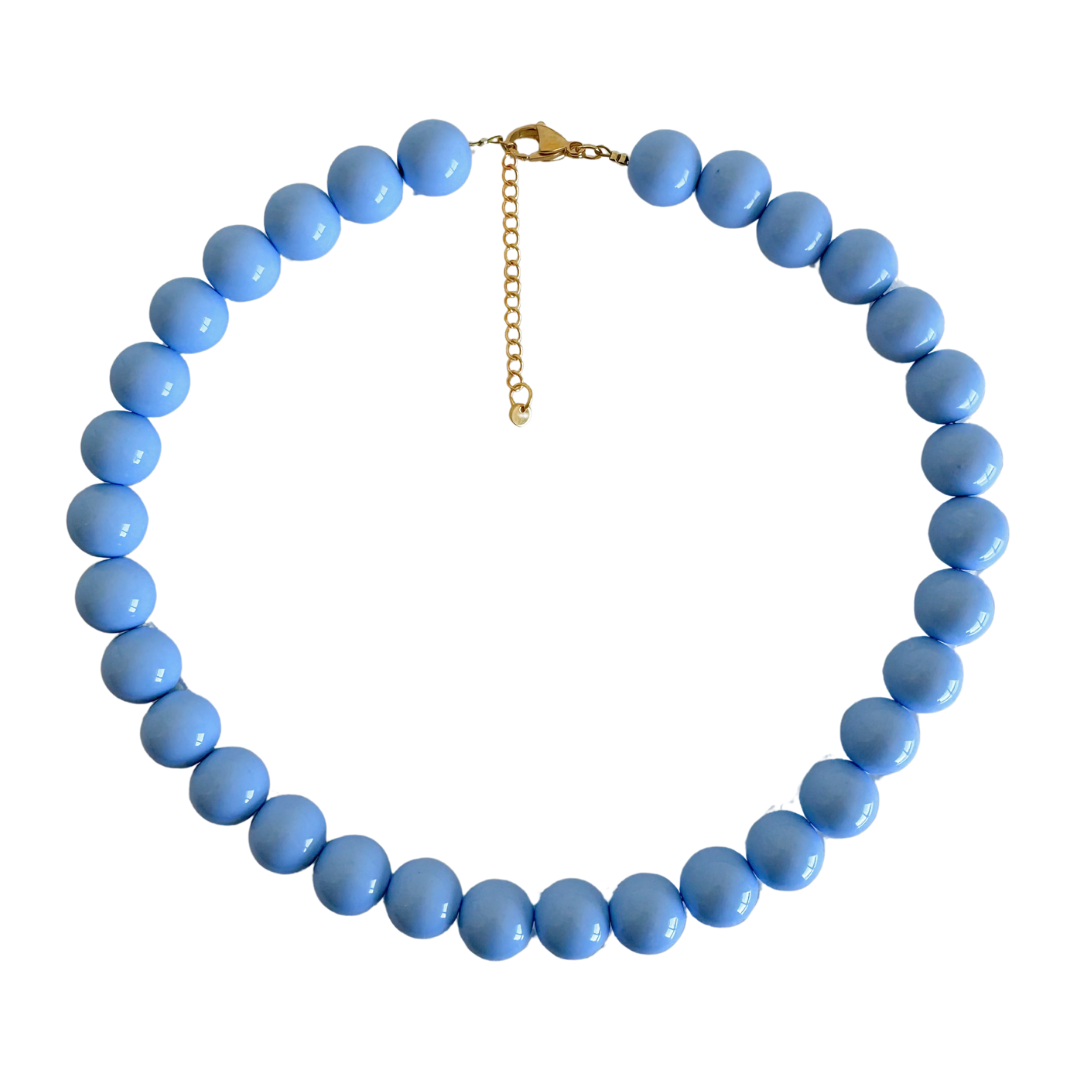 Bold Beads Ketting | Sky - 14 mm