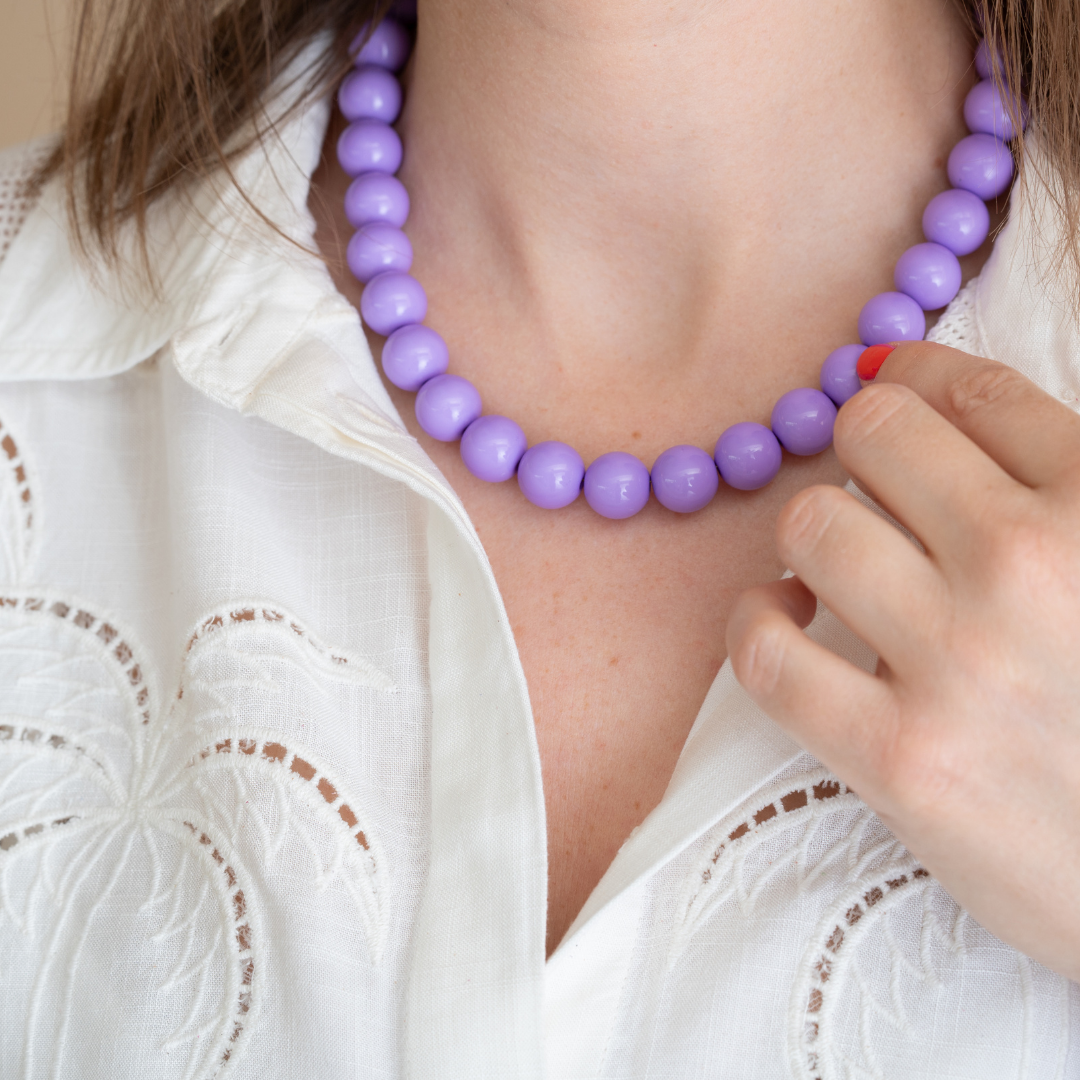Bold Beads Ketting | Lavendel - 14 mm
