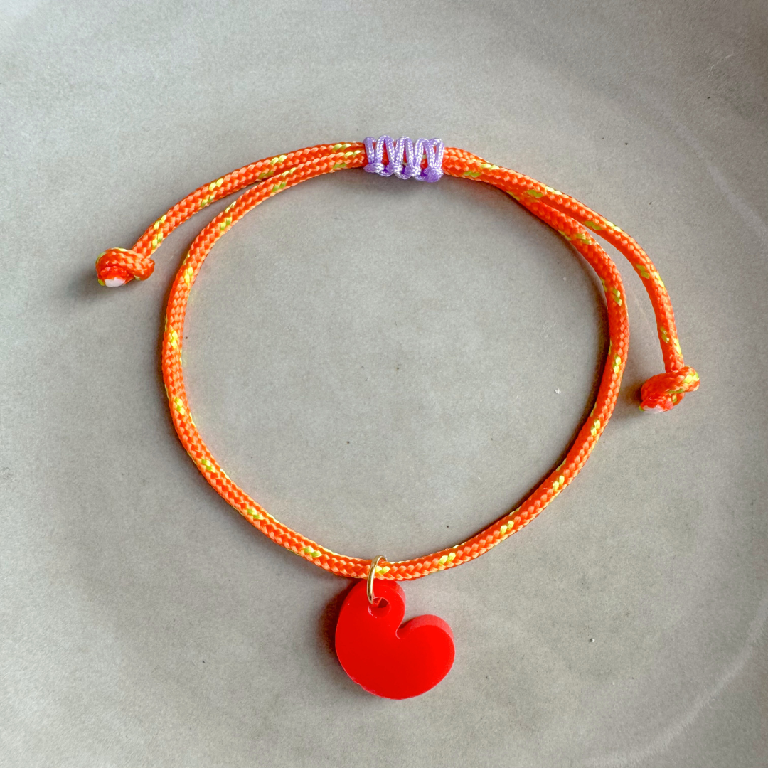 Armband Lume Charms | Pompeblêdsje Rood - 01