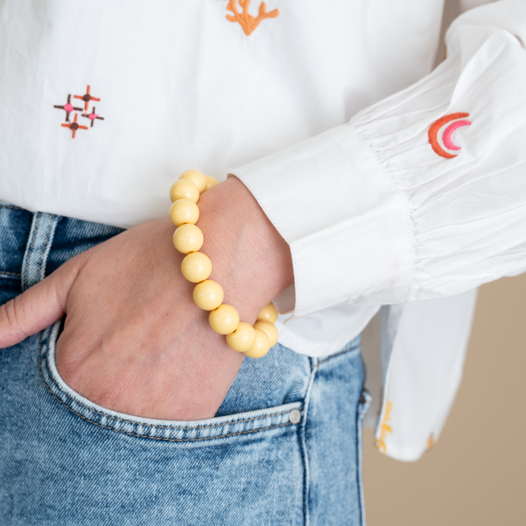 Bold Beads Armband | Vanille