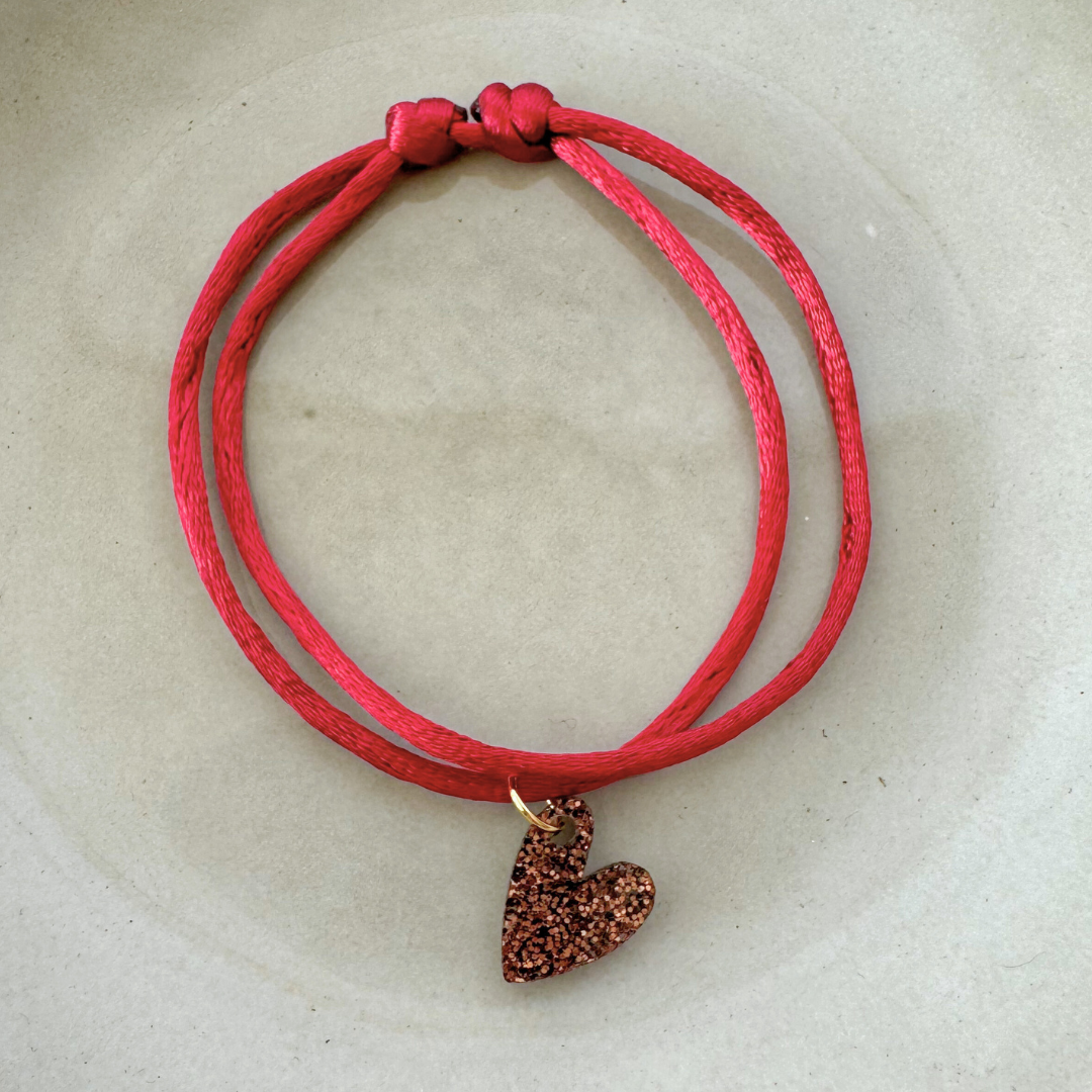 Armband Lume Charms Festive| Heart - Chocolate