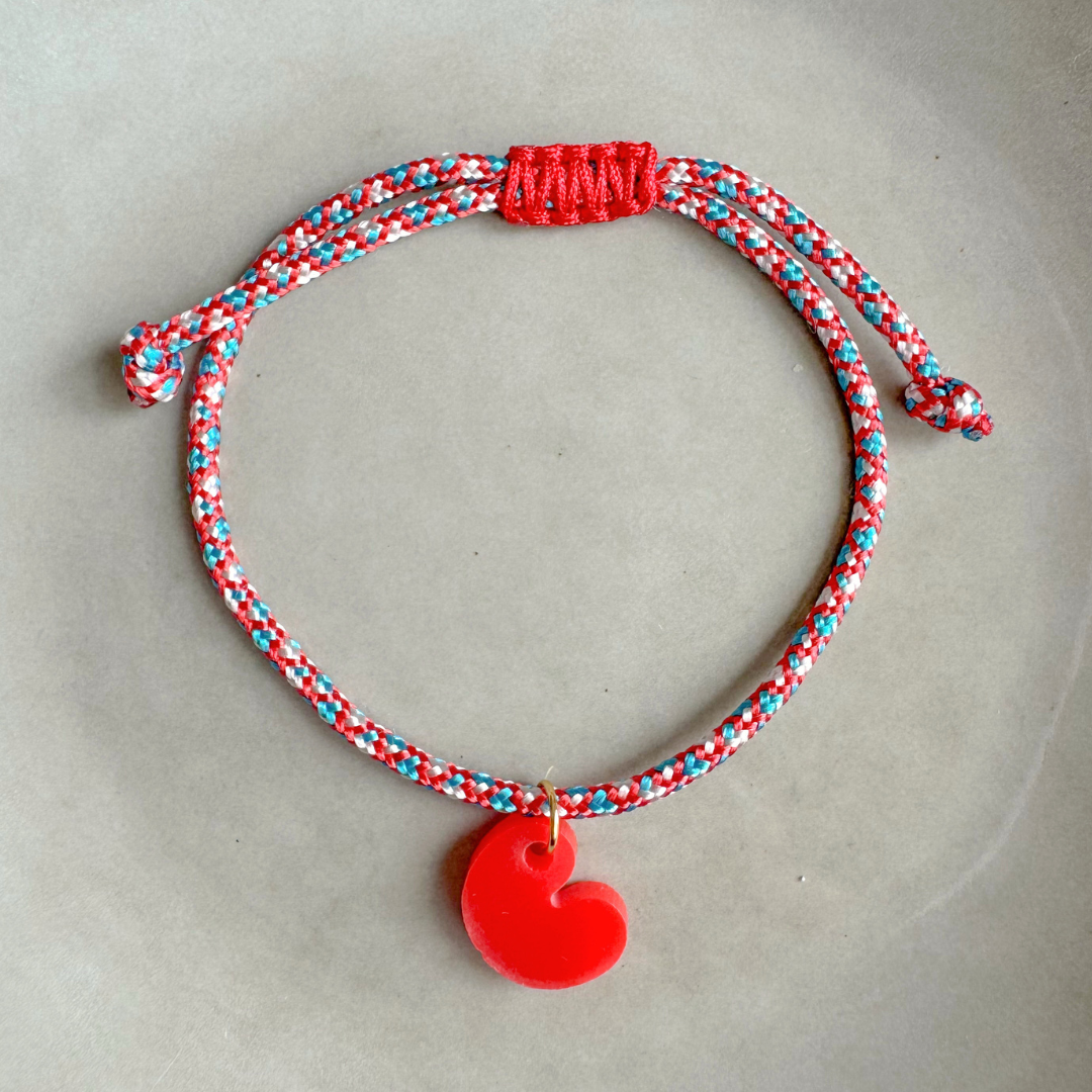 Armband Lume Charms | Pompeblêdsje Rood - 02