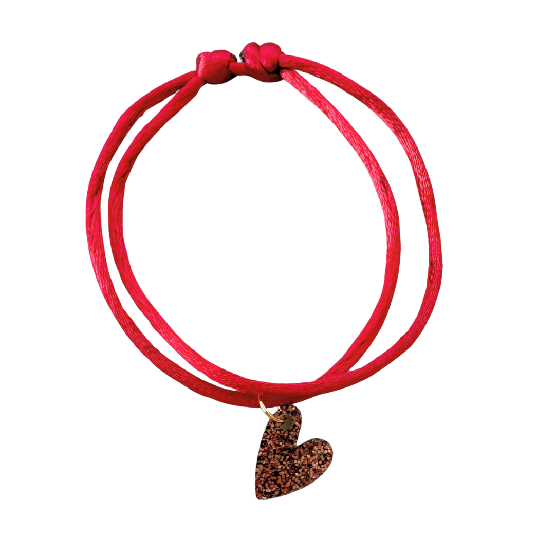 Armband Lume Charms Festive| Heart - Chocolate
