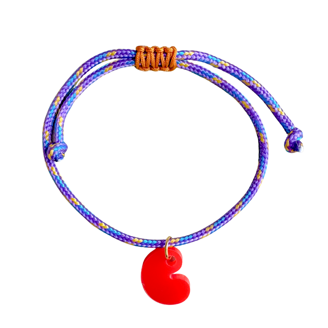 Armband Lume Charms | Pompeblêdsje Rood - 03
