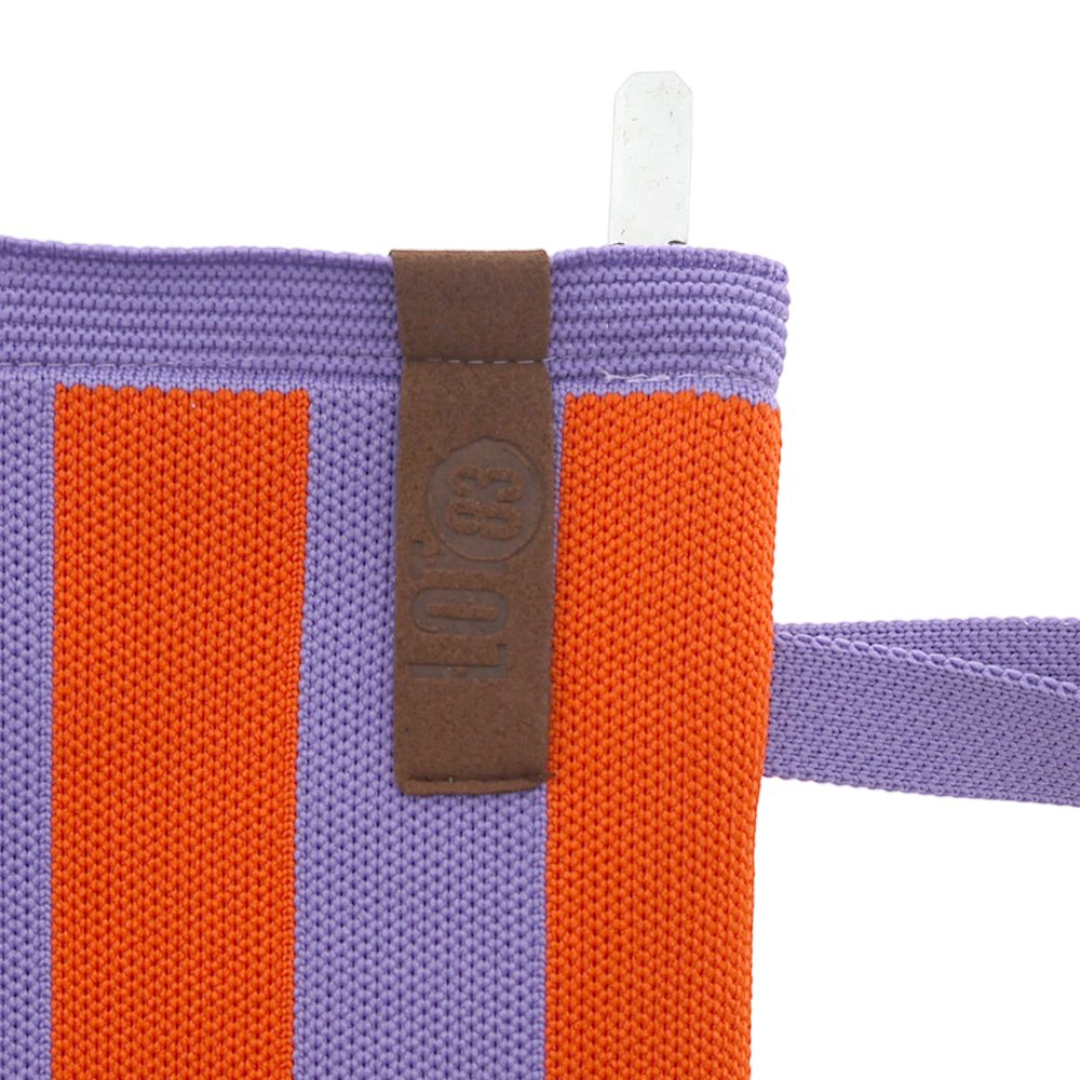 Clutch - Toilettas Billie | Strepen Lila-Papaya