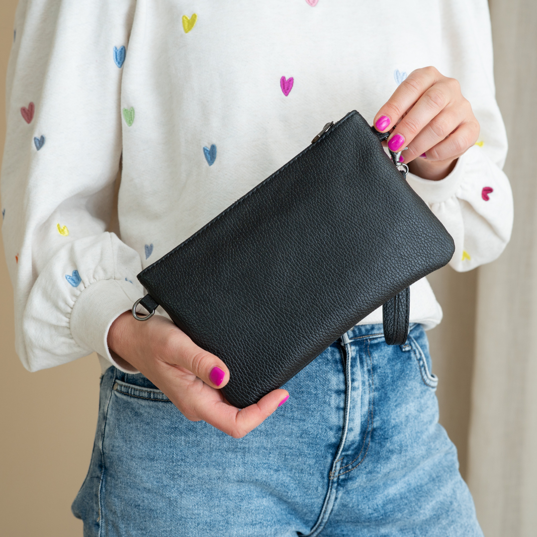 Schoudertas/Clutch Niene | Zwart