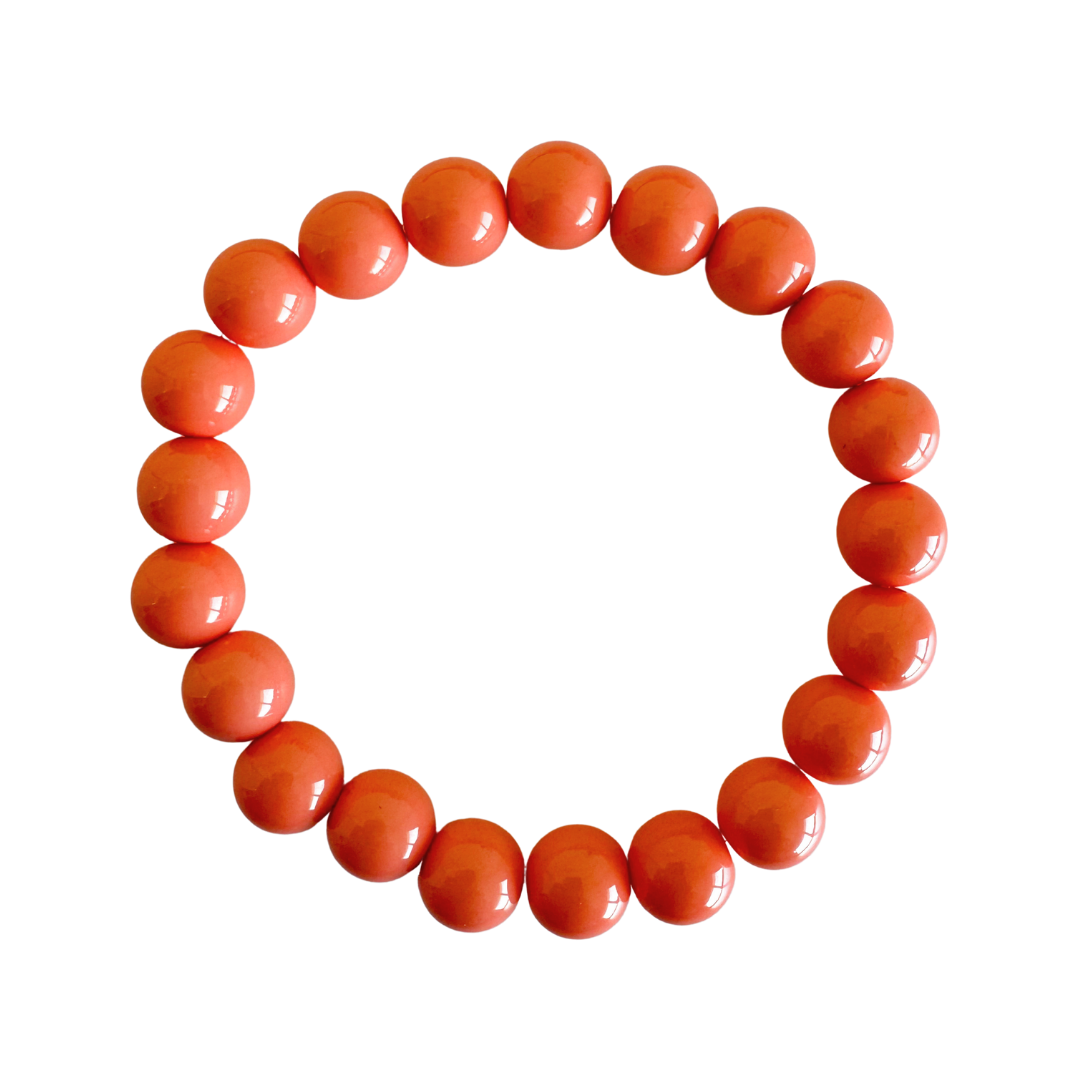 Bold Beads Armband | Papaya - 10 mm