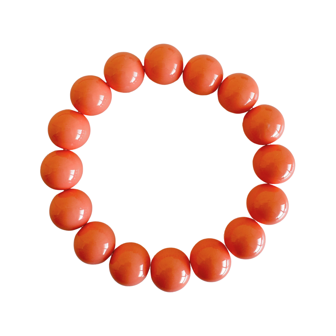 Bold Beads Armband | Papaya - 14 mm