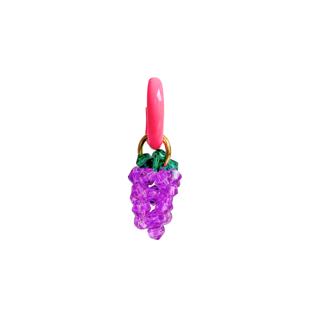 Single Earring Grape Purple