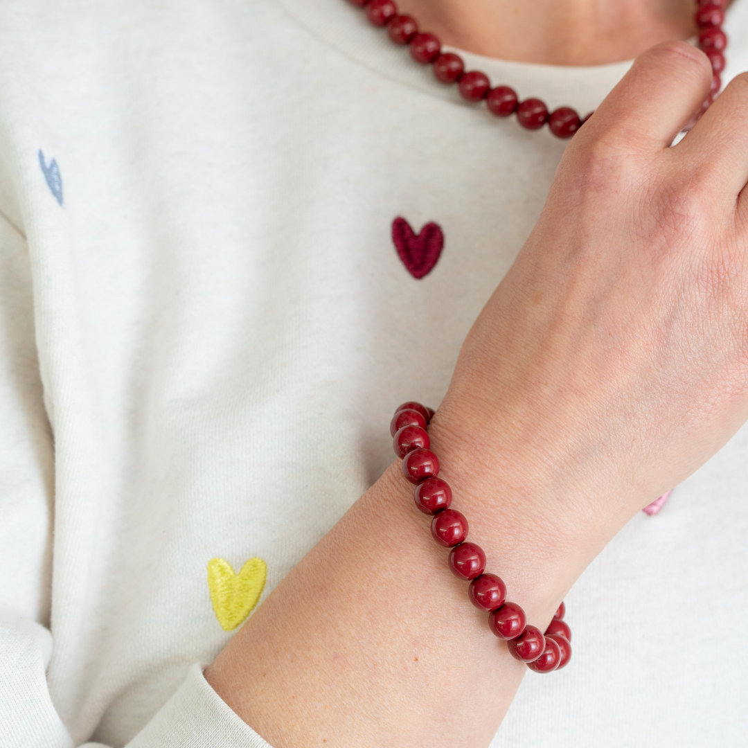 Bold Beads Armband | Cherry - 10 mm