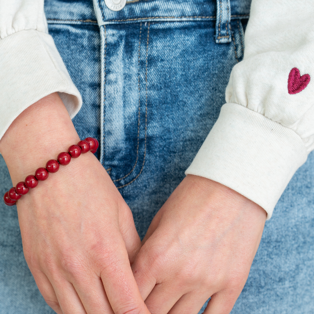 Bold Beads Armband | Cherry - 10 mm