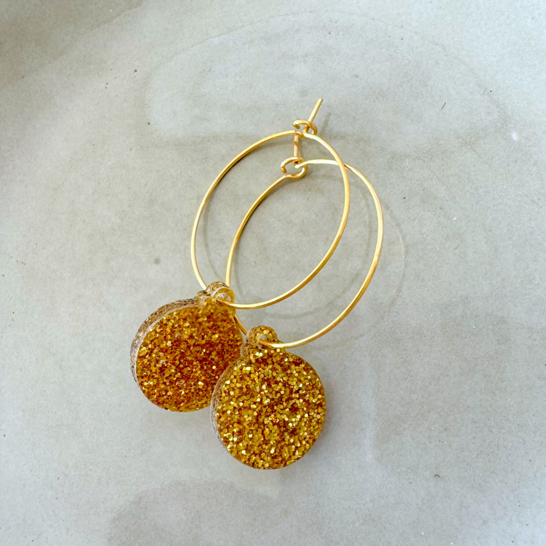 Oorbellen Hoops Lume Charms Festive | Christmas Baubles - Gold