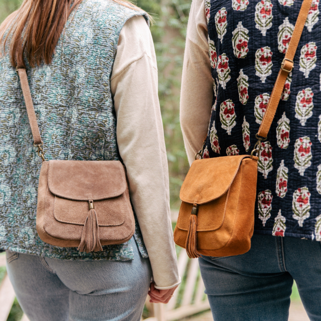 Schoudertas Lieve | Donker Taupe