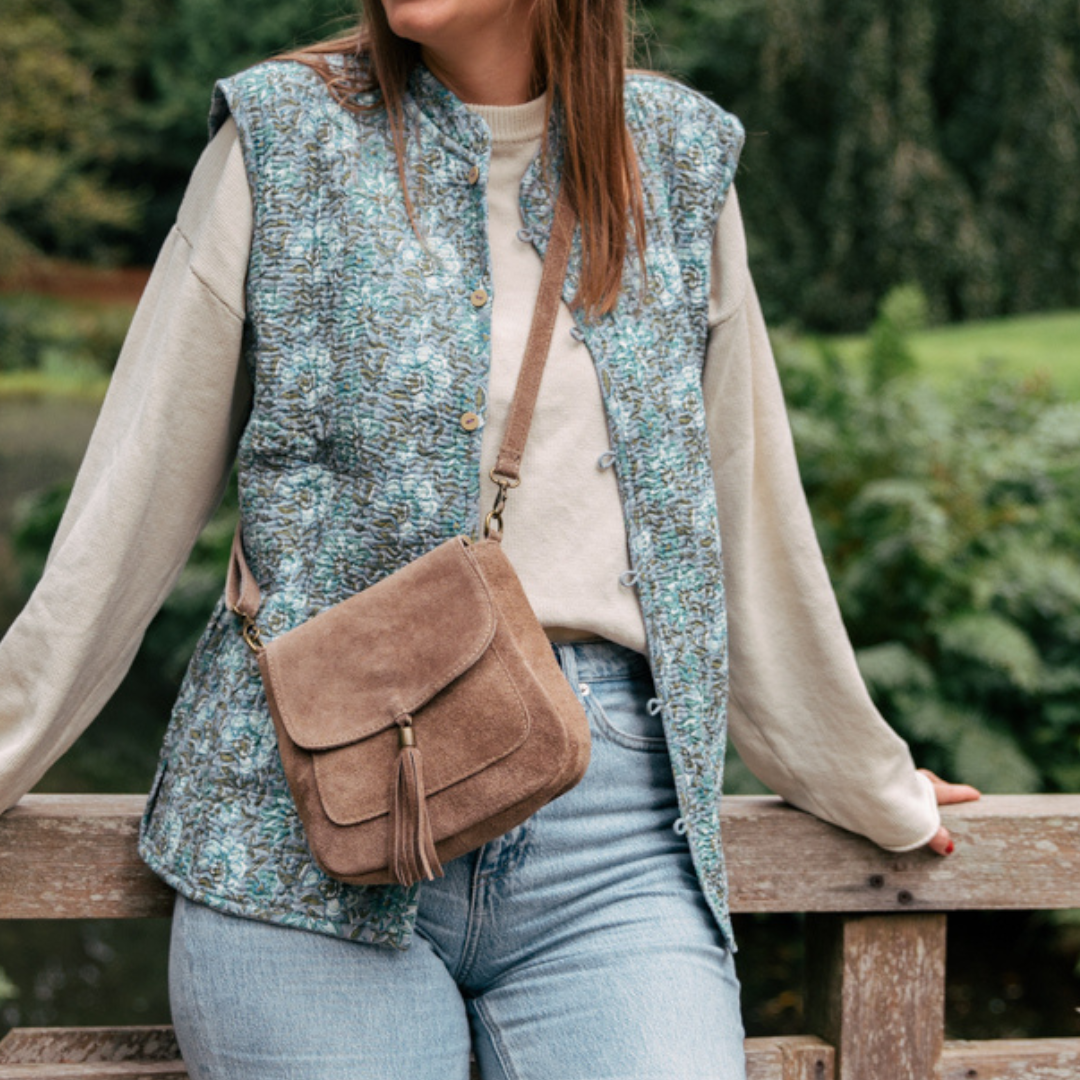 Schoudertas Lieve | Donker Taupe
