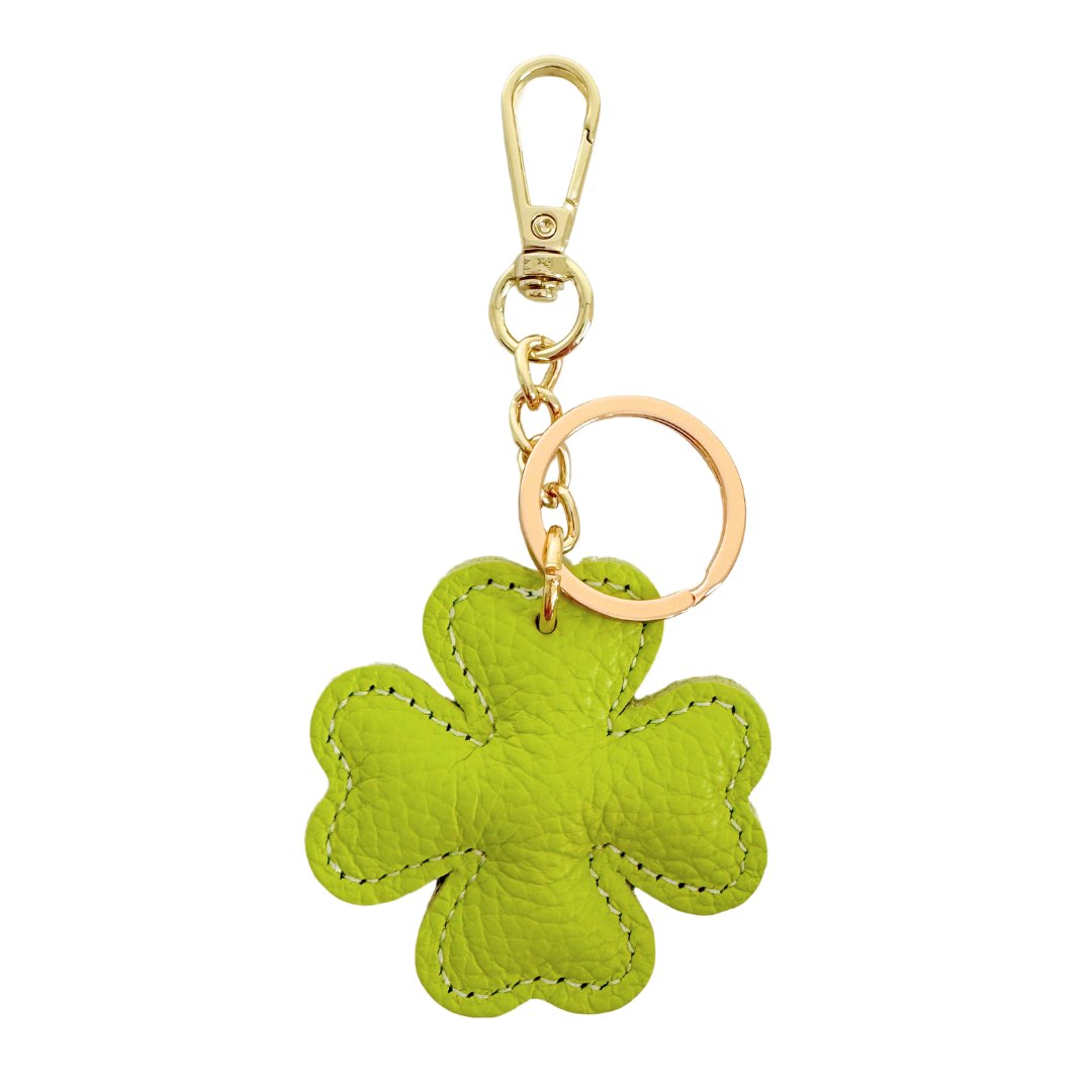 Sleutelhanger Klaver Leer | Appelgroen