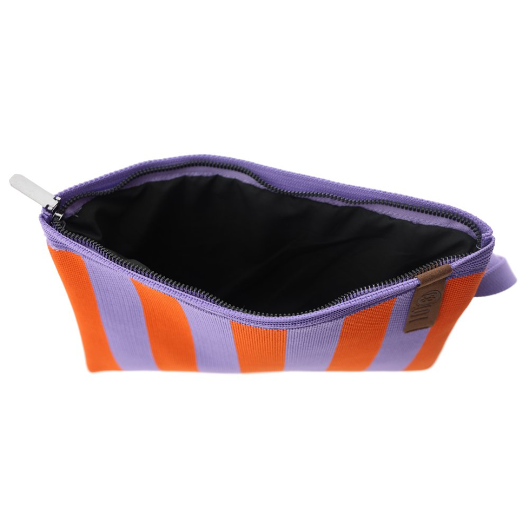 Clutch - Toilettas Billie | Strepen Lila-Papaya