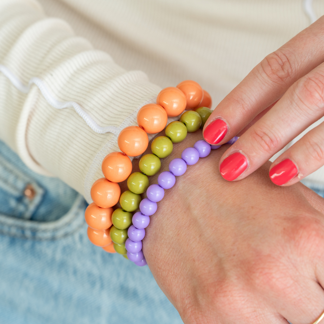 Bold Beads Armband | Papaya - 14 mm