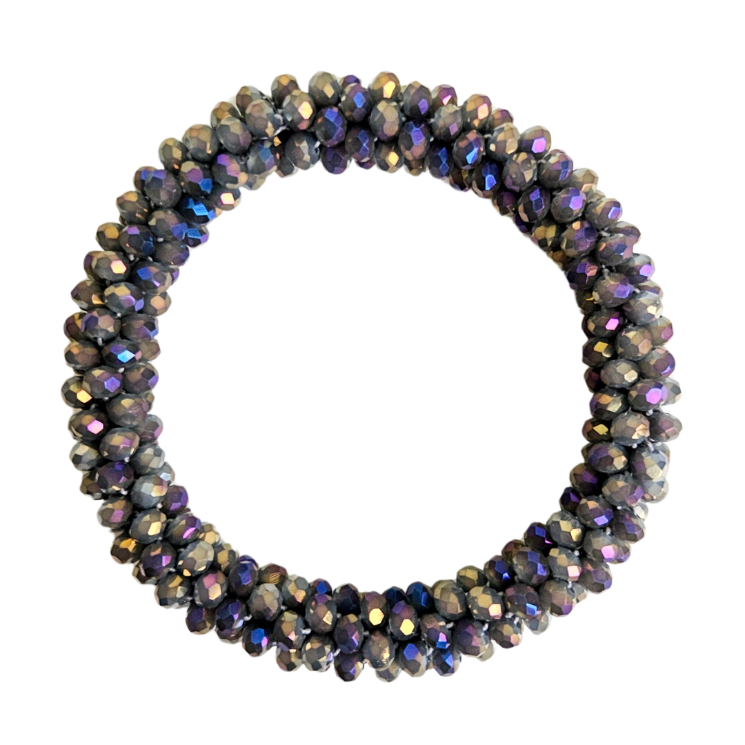Facet Rol Armband | Shine Grey Purple