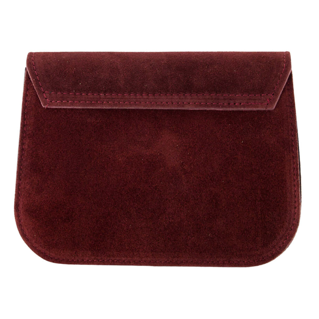 Schoudertas Rimke Suède | Burgundy
