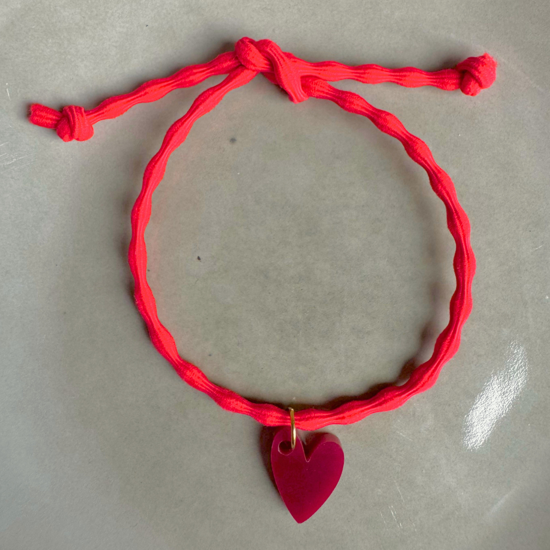 Armband Lume Charms | Heart - Burgundy