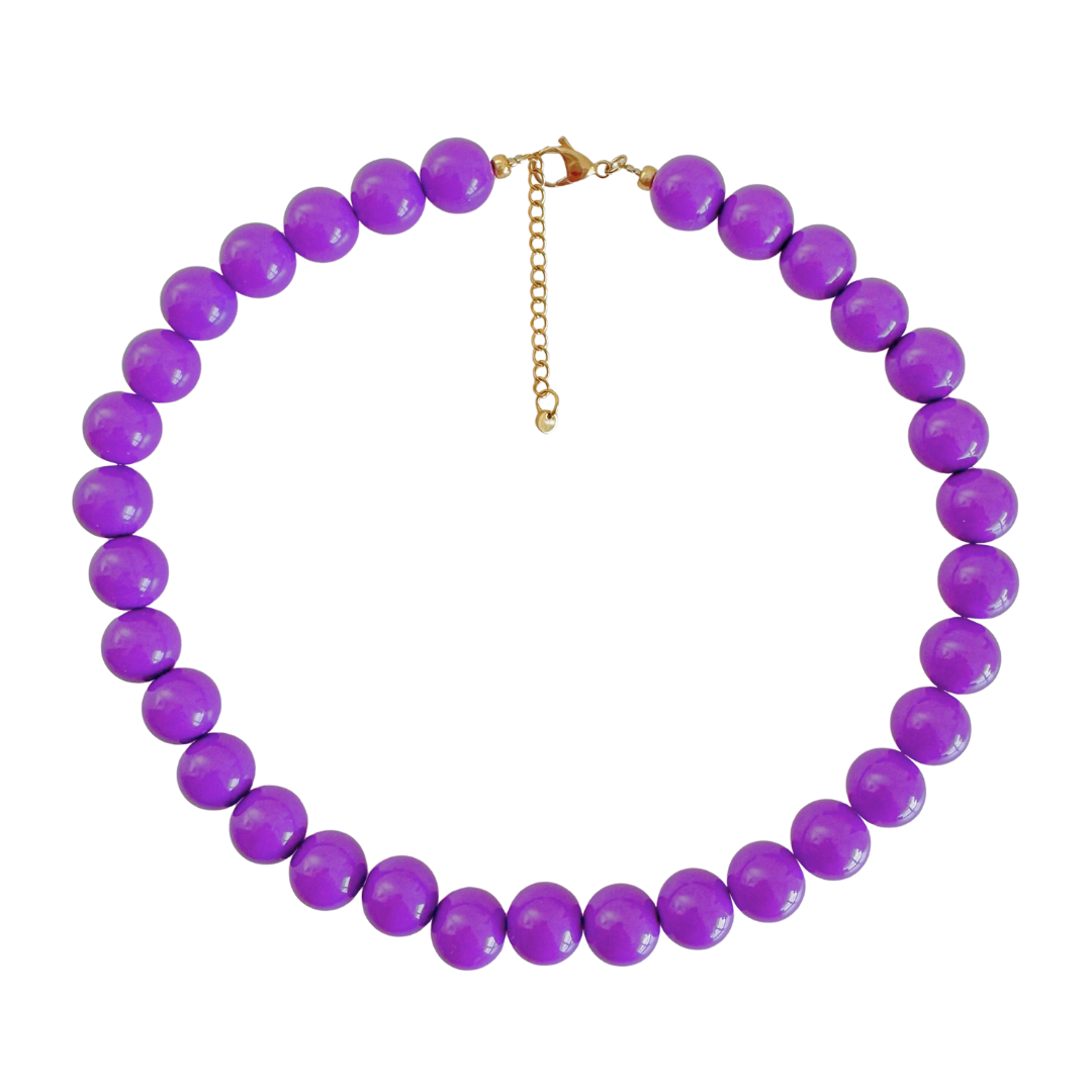 Bold Beads Ketting | Violet - 14 mm