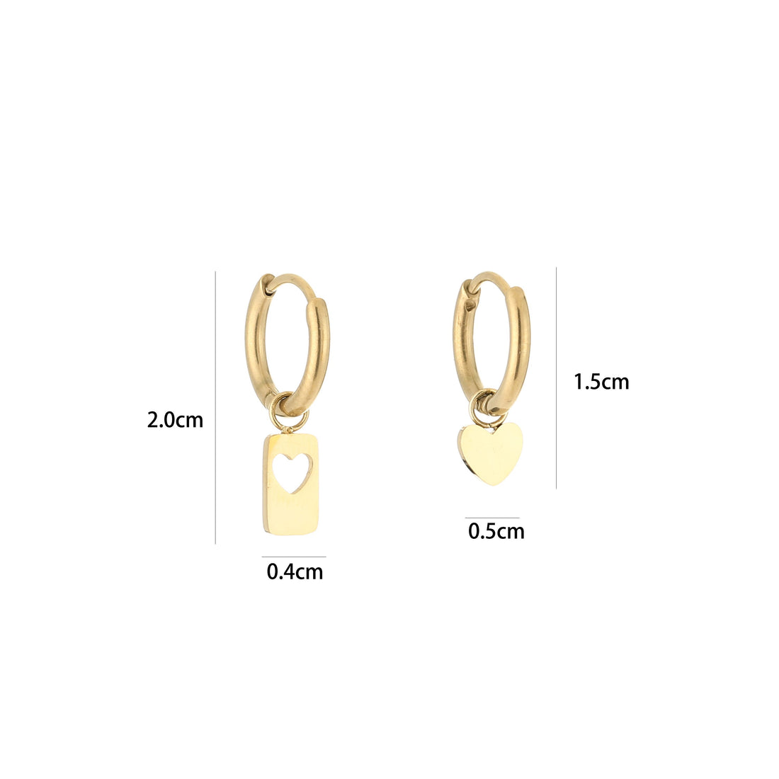 Ohrringe Herzen | Gold