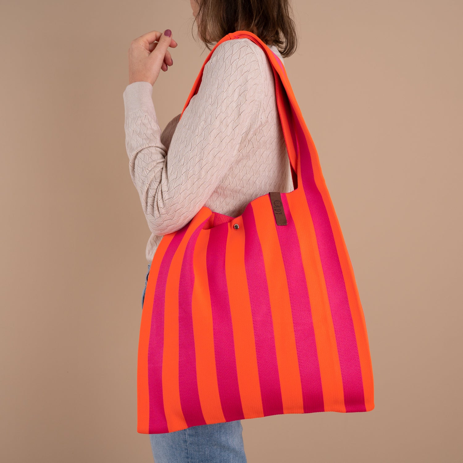 Tas Loïs | Neon Fuchsia - Oranje