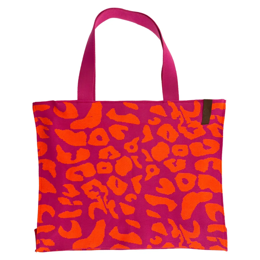 Shopper Lara | Panter Fuchsia-Oranje