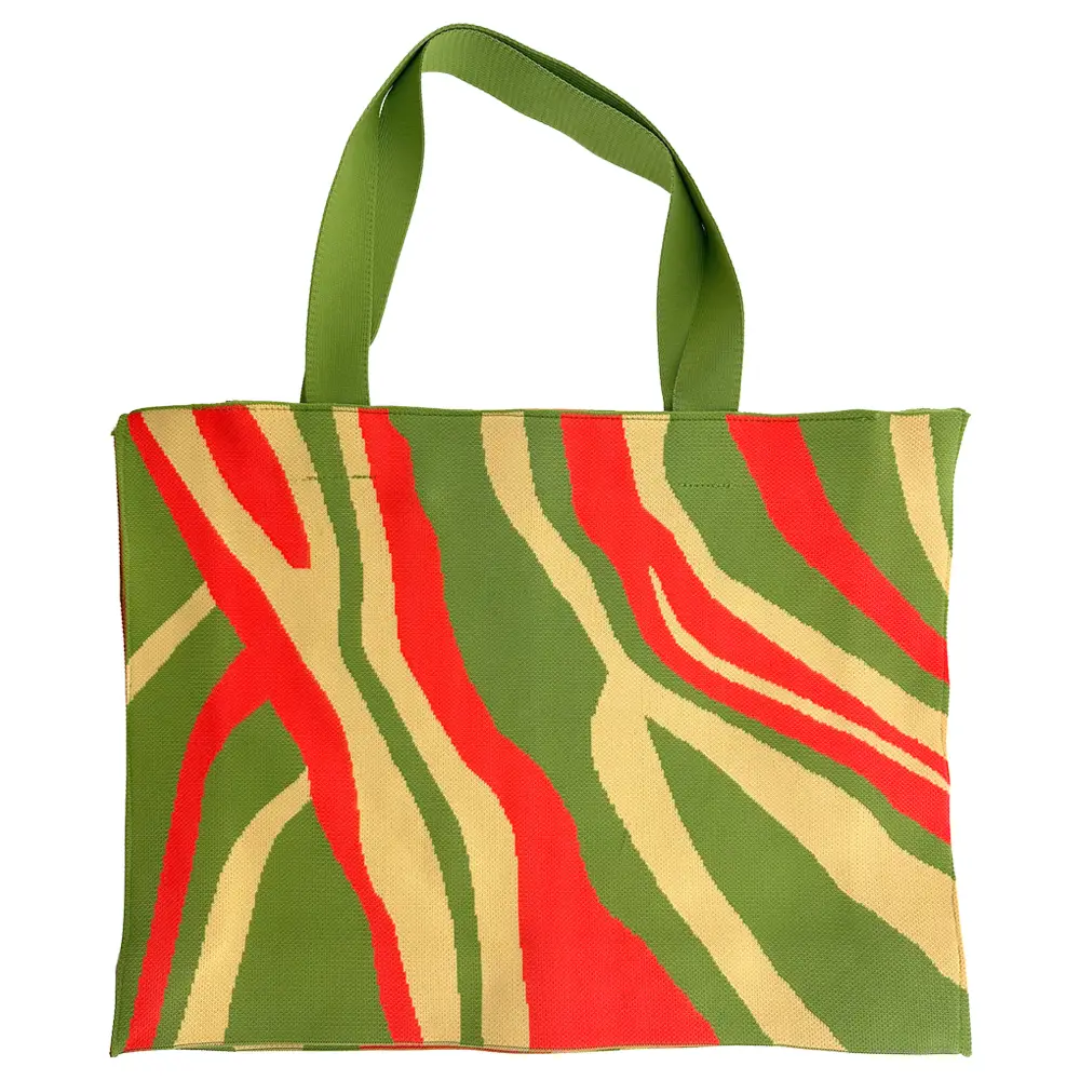 Shopper Lara | Pattern Olijfgroen